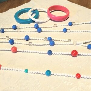 5 Pc Bundle: 2 Bead Necklaces 3 Bangles